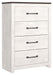 Gerridan - White / Gray - Four Drawer Chest - Simple Home Plus