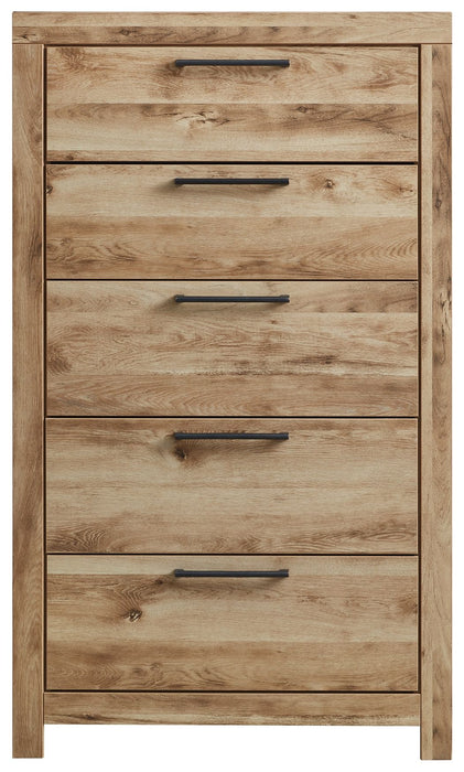 Hyanna - Tan Brown - Five Drawer Chest - Simple Home Plus
