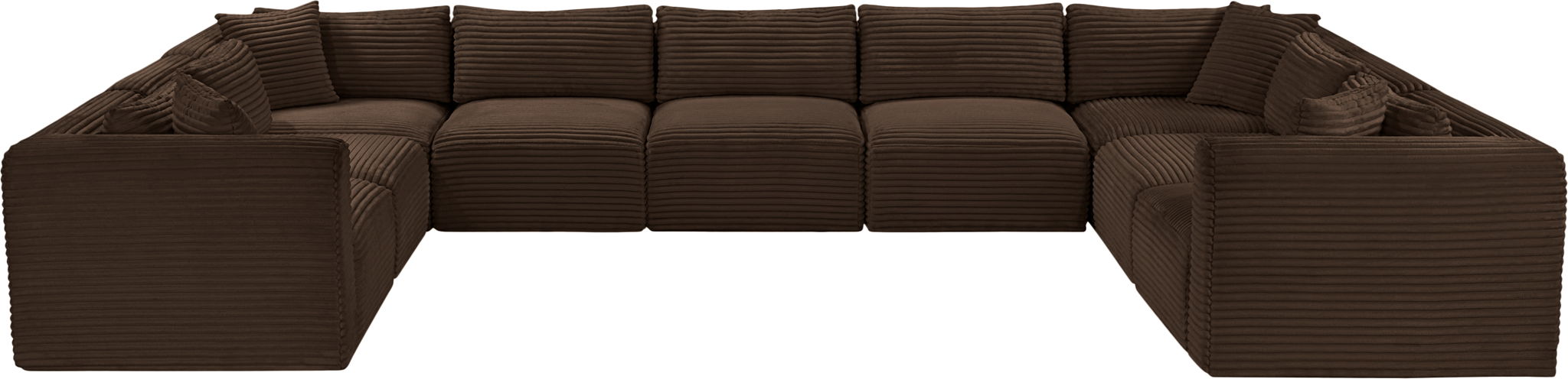 Shaggy - 9 Piece Modular U-Shaped Sectional - Simple Home Plus