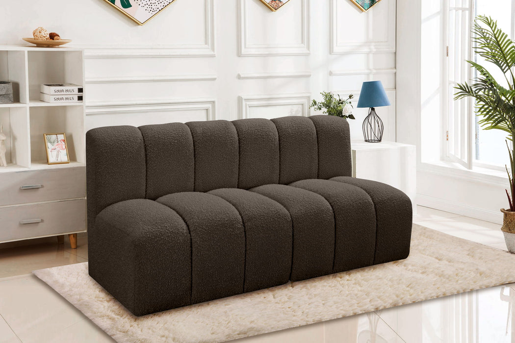Arc - Boucle Fabric 2 Seats Modular Sofa - Simple Home Plus
