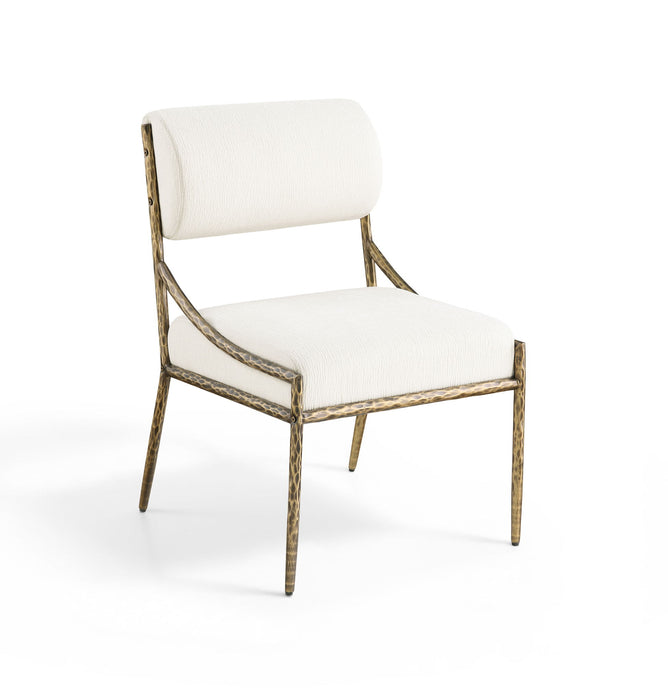 Bastille - Upholstered Dining Side Chair (Set of 2) - Brass Frame - Simple Home Plus