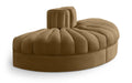 Rummi - Velvet Performance Fabric Upholstered 2 Piece  Rounded Modular Loveseat - Simple Home Plus