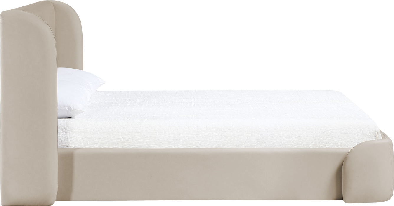 Warby - Vegan Leather Upholstered Bed - Simple Home Plus