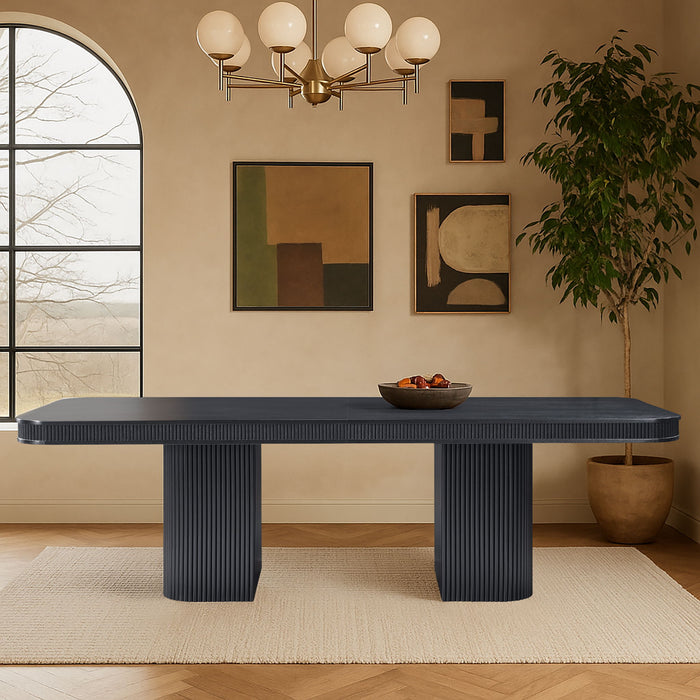 Mohari - Solid Wood And Oak Veneer 112" / 160" Dining Table - Simple Home Plus