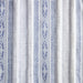 Veronica - 50x95" Poly Printed Curtain Panel With Tufted Stripe And Lining - White / Navy - Simple Home Plus