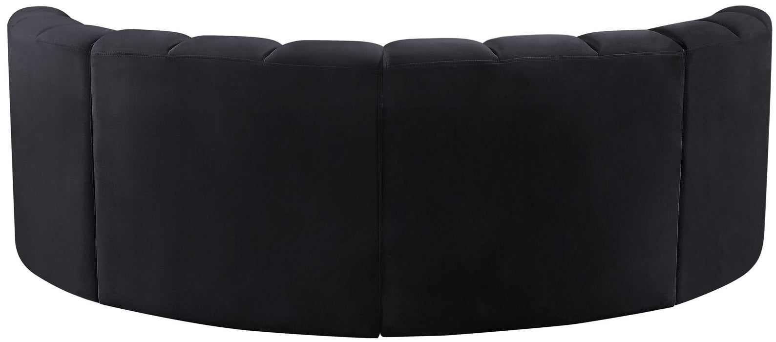 Arc - Velvet 4 Piece U-Shaped Modular Sofa