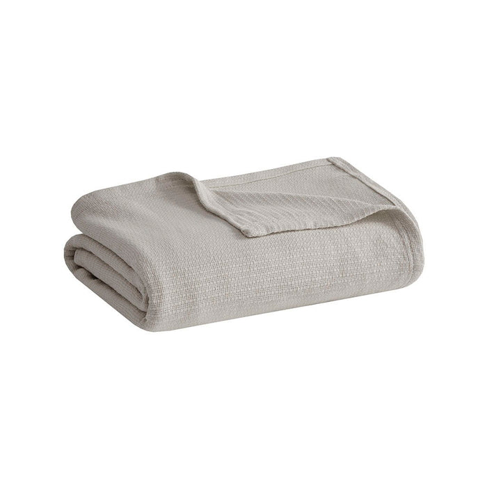 Freshspun Basketweave - Twin Blanket - Gray - Simple Home Plus