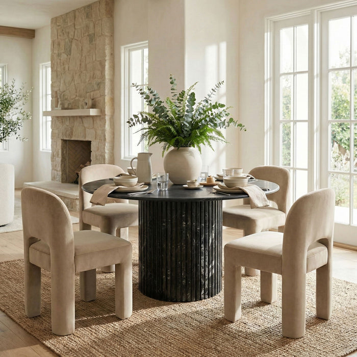 Celine - Velvet Performance Fabric Upholstered Dining Chair (Set of 2) - Simple Home Plus