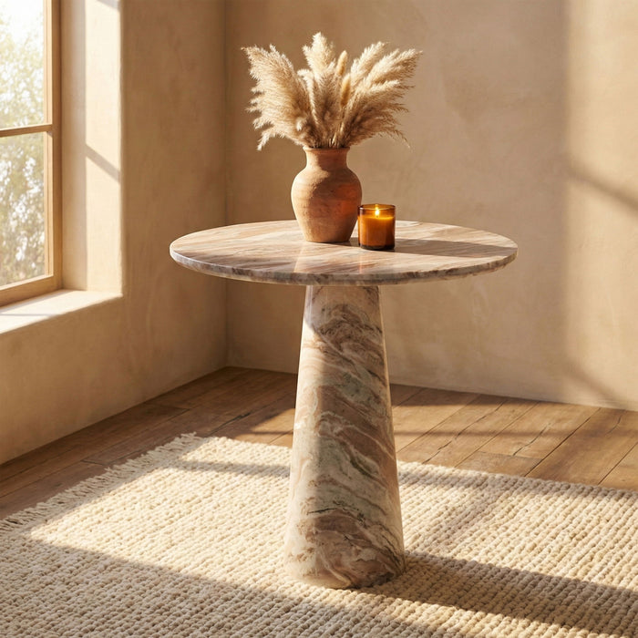 Fontelina - 30" Genuine Marble Bistro Dining Table - Simple Home Plus