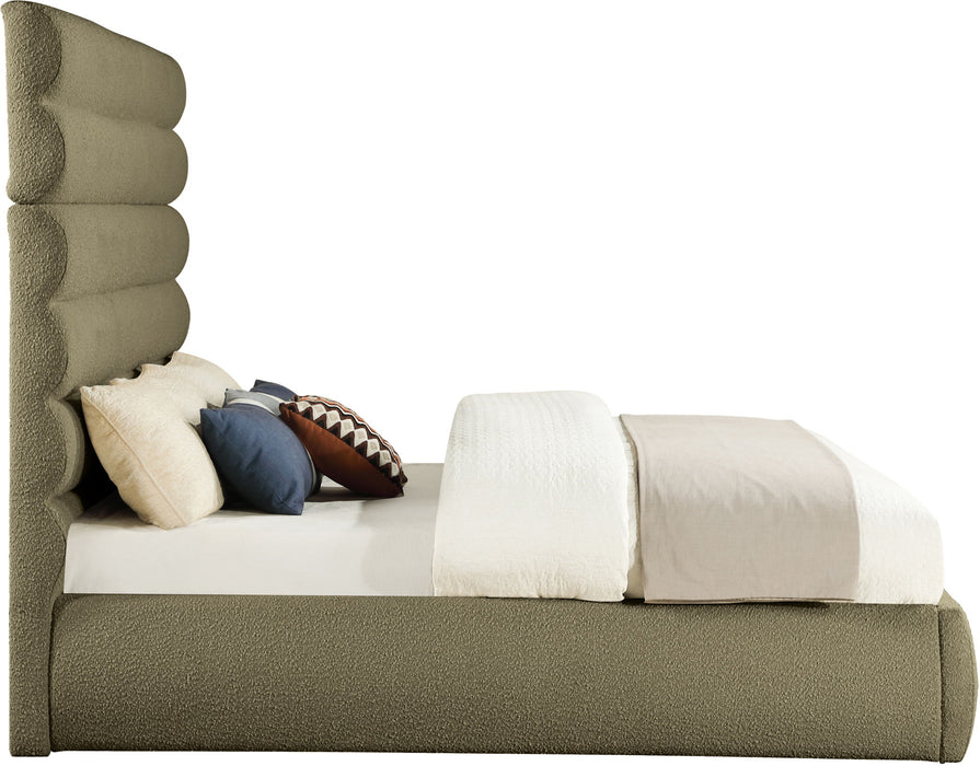 Adam - Boucle Fabric Bed With 70.5" Headboard - Simple Home Plus