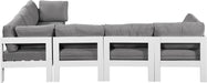 Nizuc - Outdoor Patio 6 Piece Modular Sectional With White Frame - Simple Home Plus