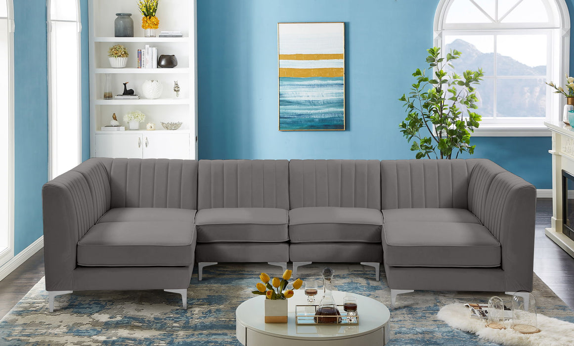 Alina - 6 Piece Modular U-Shaped Sectional - Simple Home Plus