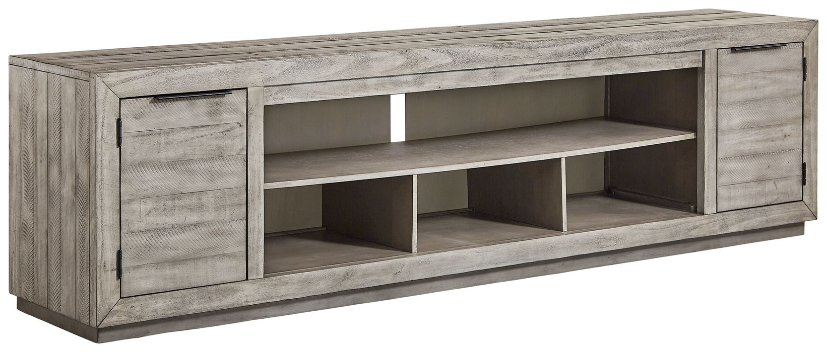Naydell - Gray - XL TV Stand w/Fireplace Option - Simple Home Plus