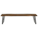 Neve - Live Edge Wood Dining Bench Hairpin Legs - Gray Sheesham - Simple Home Plus