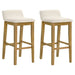 Annikah - Modern Transitional Wood Bar Height Kitchen Bar Stool - Simple Home Plus