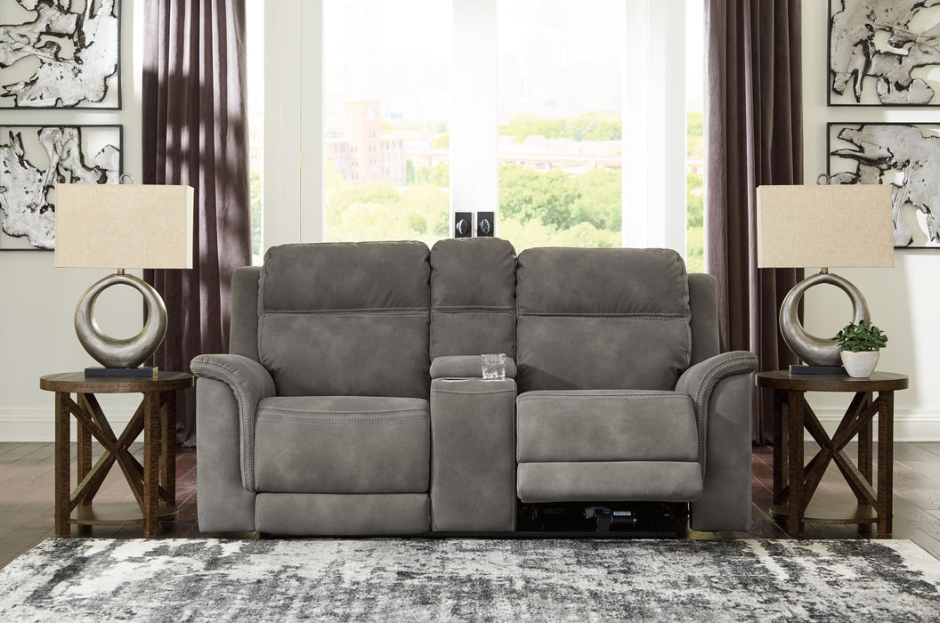 Next-Gen Durapella - Reclining Power Loveseat With Console - Simple Home Plus