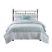 Caralie - 4 Piece Full Seersucker Coverlet Set With Throw Pillow - Aqua - Simple Home Plus