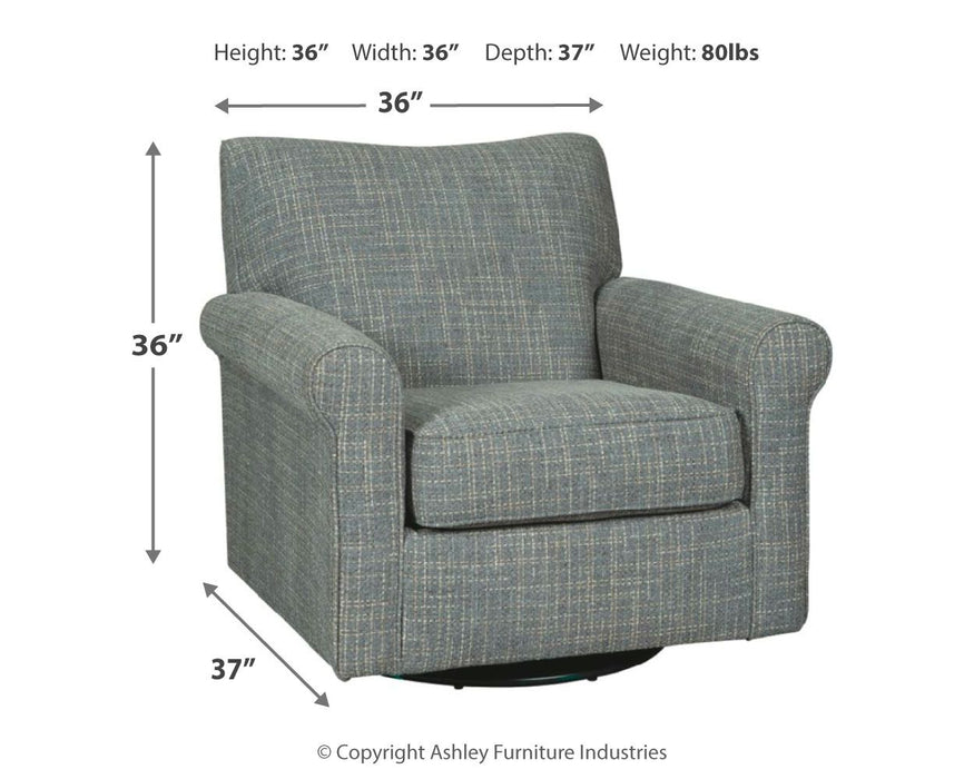 Renley - Ash - Swivel Glider Accent Chair - Simple Home Plus