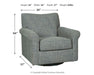 Renley - Ash - Swivel Glider Accent Chair - Simple Home Plus