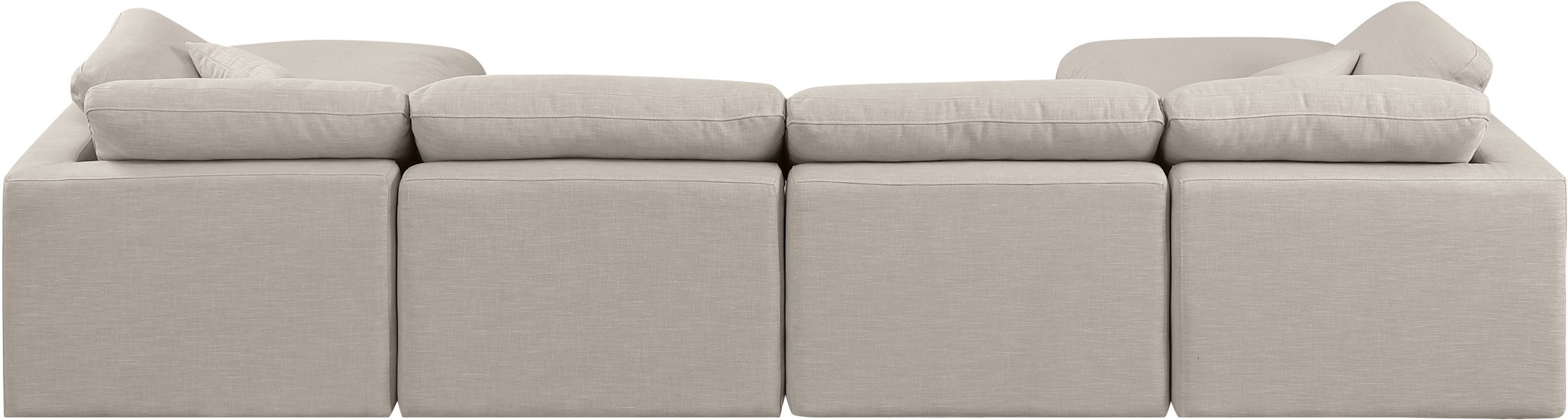 Indulge - Linen 6 Piece Modular Double Chaise Sectional - Simple Home Plus