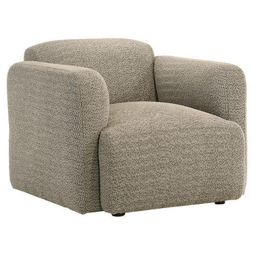 Dorset - Fabric Upholstered Round Track Arm Accent Chair - Simple Home Plus
