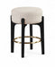 Torino - Backless Counter Stool With Brushed Black Base (Set of 2) - Simple Home Plus