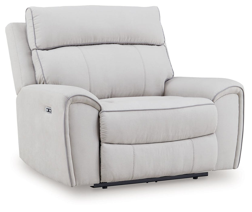 Social Pointe - Pearl / Ash - Power Recliner / Adjustable Headrest - Simple Home Plus