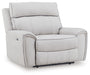 Social Pointe - Pearl / Ash - Power Recliner / Adjustable Headrest - Simple Home Plus