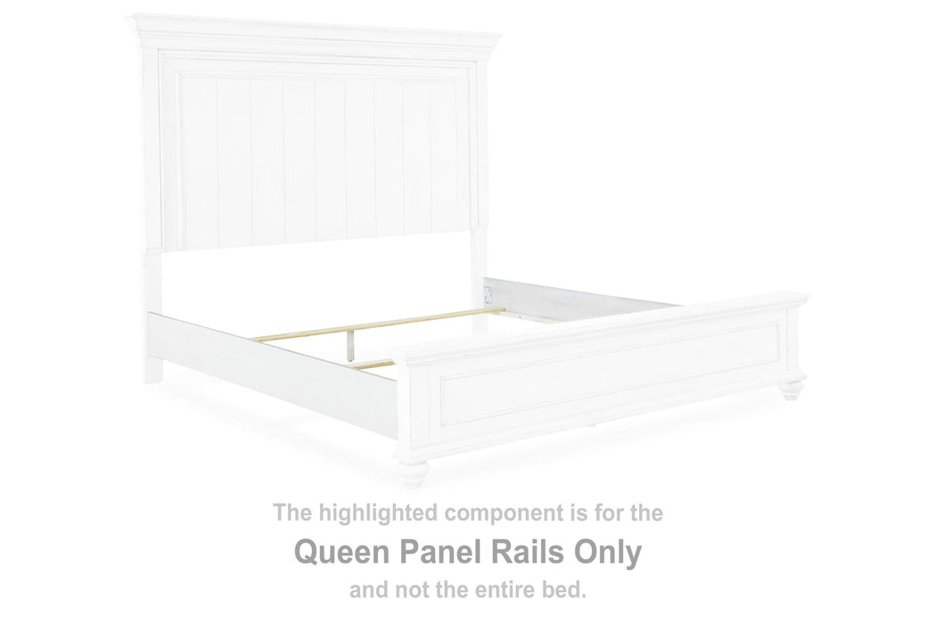 Kanwyn - Queen Panel Rails - Whitewash - Simple Home Plus