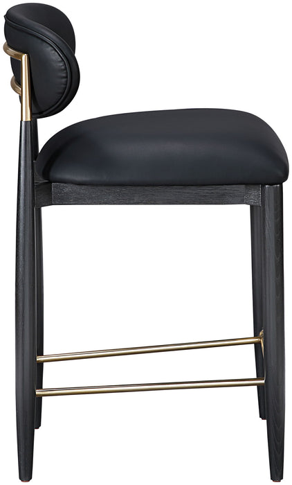 Riccio - Stool - Black And Gold Frame - Simple Home Plus