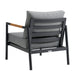 Crown - Aluminum And Teak Wood Outdoor Chair - Black / Dark Gray - Simple Home Plus