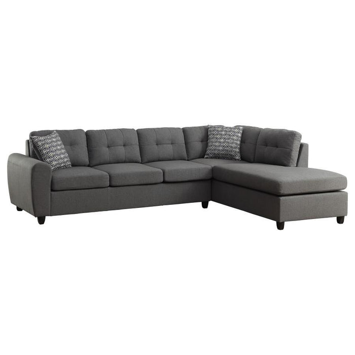 Stonenesse - Sectional Sofa With Storage Ottoman Set - Gray - Simple Home Plus