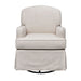 Melody - One Size Swivel Glider Skirted Armchair - Cream - Simple Home Plus