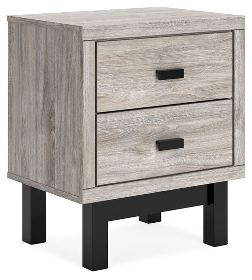 Vessalli - Black / Gray - Two Drawer Nightstand - Simple Home Plus