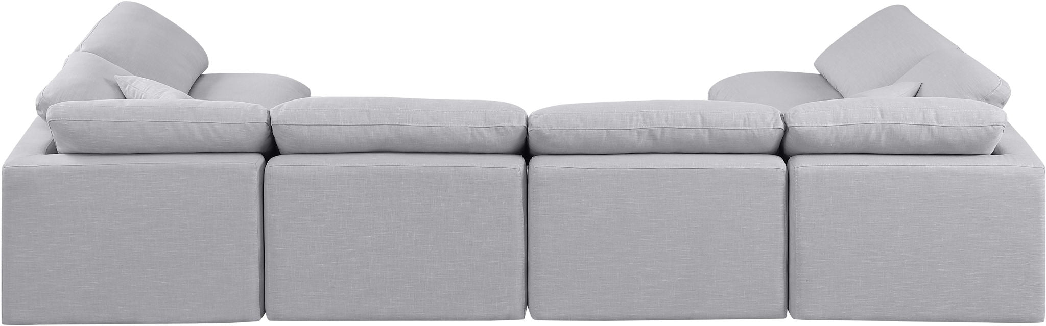 Indulge - Linen 6 Piece Modular U-Shaped Sectional - Simple Home Plus