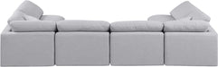 Indulge - Linen 6 Piece Modular U-Shaped Sectional - Simple Home Plus