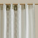 Imani - 50x95" Printed Curtain Panel With Stripe And Lining - Green - Simple Home Plus