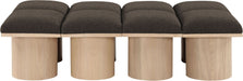 Pavilion - 8 Piece Modular Bench With Natural Base - Simple Home Plus