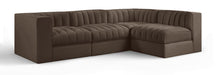 Rummi - Velvet Performance Fabric Upholstered 4 Piece Modular Sectional - Simple Home Plus
