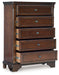 Trellington - Brown - Five Drawer Chest - Simple Home Plus