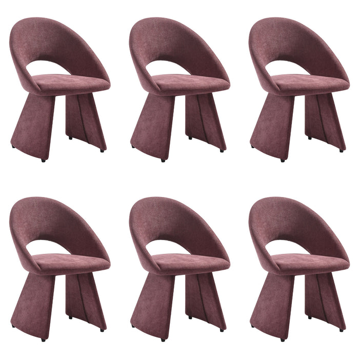 Angelina - Modern Curved Back Upholstered Dining Chair - Simple Home Plus