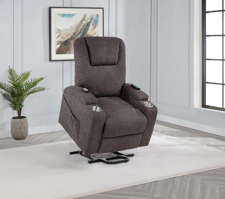 Louie - Chenille Upholstered Power Lift Massage Chair - Simple Home Plus