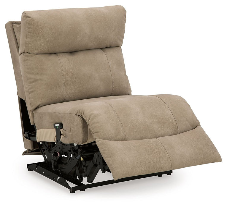 Next-Gen Durapella - Power Armless Recliner With Adj Headrest - Sand - Simple Home Plus