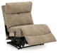 Next-Gen Durapella - Power Armless Recliner With Adj Headrest - Sand - Simple Home Plus
