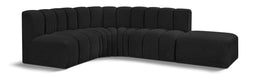 Arc - Boucle Fabric 5 Piece Corner Modular Sofa - Simple Home Plus