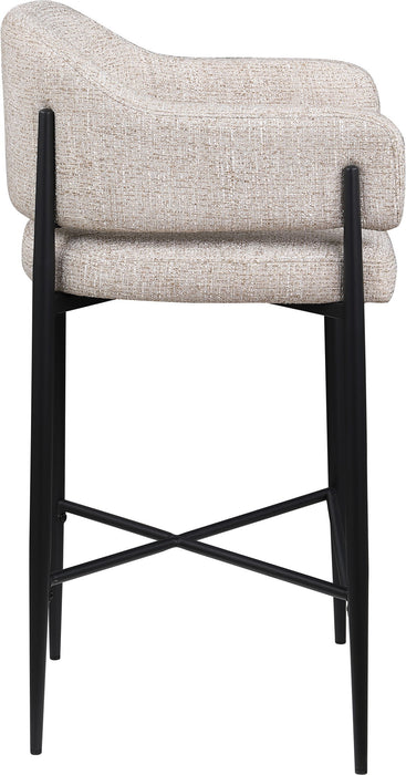 Dame - Fabric Upholstered Counter Stool (Set of 2) - Simple Home Plus