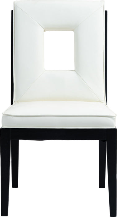 Gwendolyn - Faux Leather Dining Side Chair With Black Frame (Set of 2) - Simple Home Plus