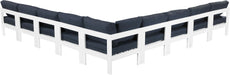 Nizuc - Outdoor Patio 9 Piece Modular Sectional With White Frame - Simple Home Plus