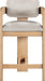 Sacha - Linen Stool With Natural Base - Simple Home Plus