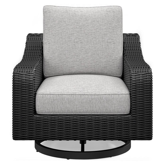 Beachcroft - Swivel Lounge Chair - Black / Light Gray